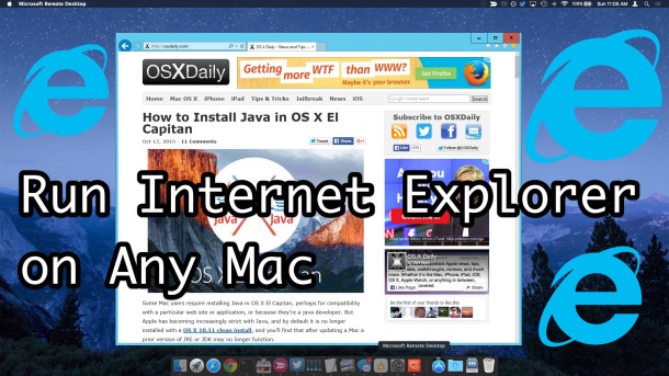 install the old ie for mac on mac os x